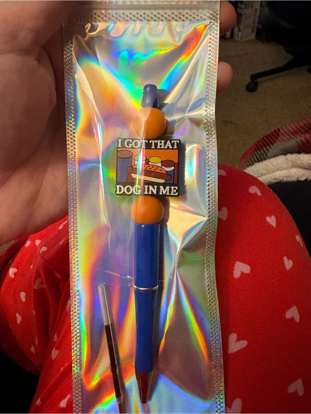 Blue and Orange Novelty Ballpoint Pen by
